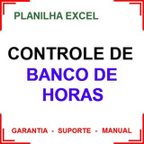 Planilha De Controle De Banco De Horas Com Folha De Ponto