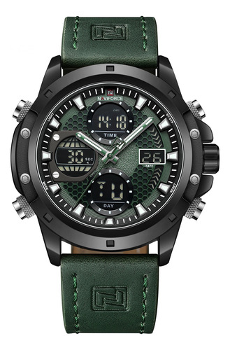 Reloj Naviforce Hombre Banda D Cuero Análogo Digital 9153