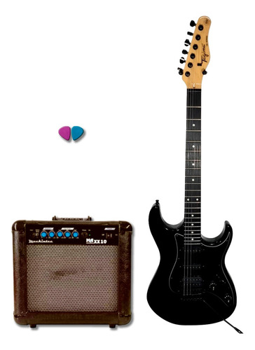 Guitarra Tagima Tg-520 Tg 520 Bk Kit Com Amp E Palhetas
