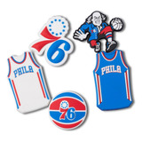 Jibbitz Nba Philadelphia 76ers Pack 5 Unico - Tamanho Un