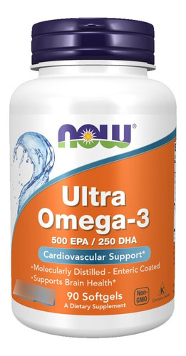 Ultra Omega 3 Now 500epa/250dha Original Importado 90softgel