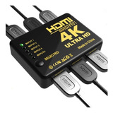 Switch Hub Hdmi 4k 5 A 1 Para Pc Consolas Tv Lap Con Control