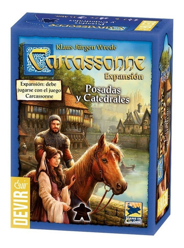 Carcassonne Posadas Y Catedrales Expansión Juego Devir Mesa