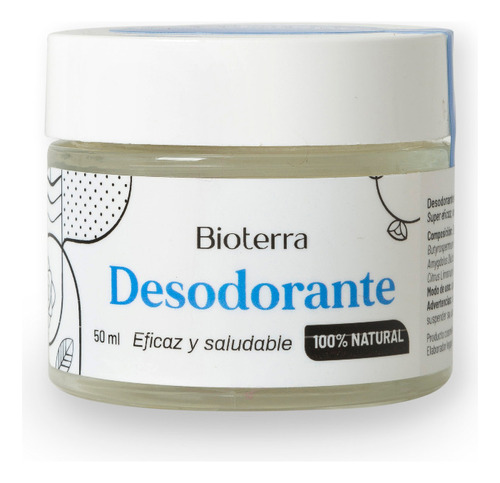 Desodorante Natural En Crema 50ml Cosmética Natural Bioterra