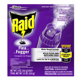 Raid Flea Veneno Chinche Y Pulgas Fumigador 3 Latas 141g 