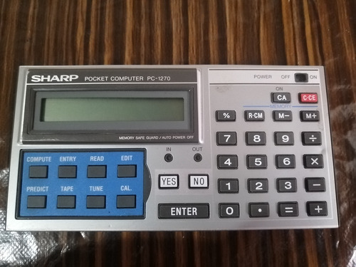 Sharp Pc-1270 Pocket Computer Vintage Computadora Calculador