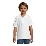 Polera Pique Niños Manga Corta Cuello Polo Algodón Unisex