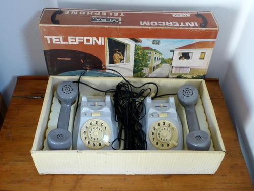 Teléfonos Intercomunicadores Vipa Juguete Italy Años 1970 C1