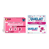 Combo Metasitol 60 Caps + Quelat Magnesio 30 Comprimidos Sabor Sin Sabor