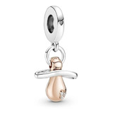 Charm Pandora Original Plata S925 Chupón De Bebé Oro Rosa 