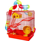 Gaiola Para Hamsters Ramsters Modelo Luxo Com 3 Andares