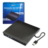 Gravador Mini Cd/dvd Rw Externo Usb 3.0 Kp-le300 Knup