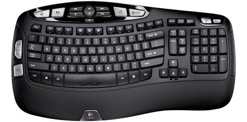 Logitech K350 Teclado Inalámbrico, Negro Idioma Inglés Us