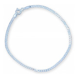 Pulsera Grumet Delgada Juvenil Diámetro 8 Cm Plata 925 +caja