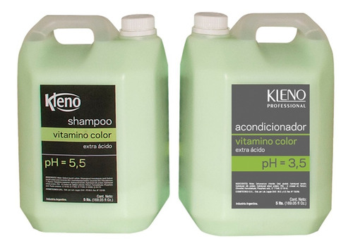 Shampoo + Acondicionador Vitamimo Extra Acido X 5l Kleno 