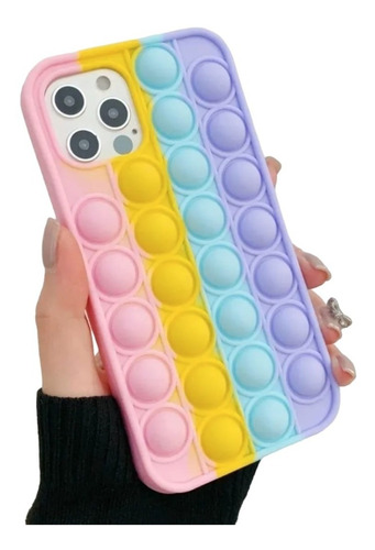 Funda Pop It Burbujas Antiestrés Para Samsung + Juguete Pop