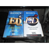 2 Video Casette Virgen Vhs Sony High Cuality T120 Premium 6h