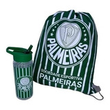 Garrafa Plástico 450ml Com Mochila Tipo Saco Palmeiras