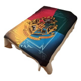 Manta Micropolar - 1.55 X 2 Metros - Hogwarts - Harry Potter Color Multicolor