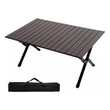 Mesa De Piquenique Campping Praia Dobravel Leve Portatil Cor Preto