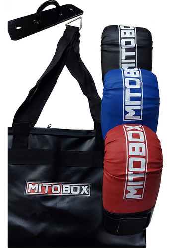 Kit De Boxeo Bolsa 1 Mtr+soporte+guantin / Mitobox-fitpoint