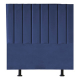 Cabeceira Cama Box Estofada Carla 100x126 Suede Azul