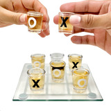 Juego 9 Shots Mini Gato Bar Fiesta Tic Tac Toe De Bolsillo