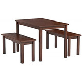 Zinus Juliet - Mesa De Comedor De Madera Con Dos Ban