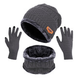 Gorro Bufanda Conjunto Para Frio Invierno Unisex Tejido Lana