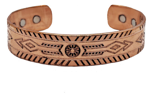 Bracelete Tribal Cobre Magnético Ajustável