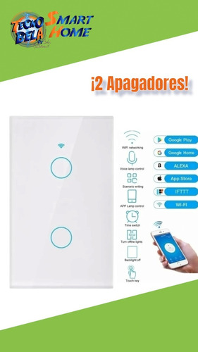 Apagador Escalera Inteligente Wifi 1 Boton Con O Sin Neutro 