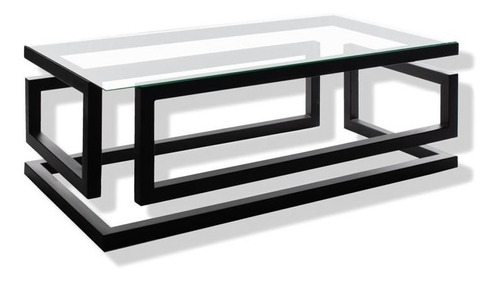 Mesa De Centro Rectangular Laura Cubierta De Vidrio