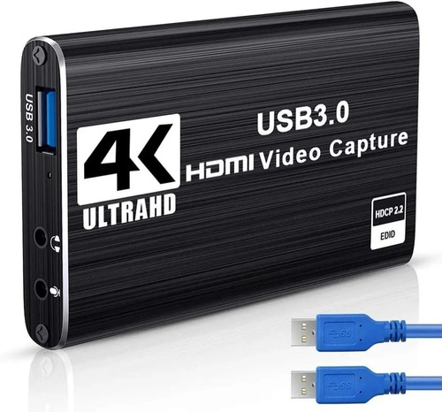 Placa Captura De Vídeo 4k 1080p 60fps Full Hd Usb 3.0 Hdmi