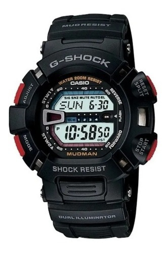 Casio G-shock- G-9000 Mudman Color De La Correa: Negro, Color Del Bisel: Negro, Color De Fondo: Negro