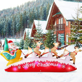 Adorno Decoracion Navidad Inflable Mono Nieve Grande 2.70mts