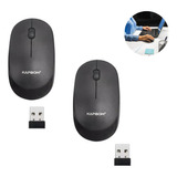 Mouse Sem Fio Rgb Recarregável Cor Preto Kit C/2 Cor Preto