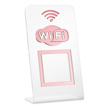 Placa Qr Code Wifi Balcão Comercio Acrilico Cristal 8 X 15cm Cristal Com Rosé