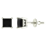 Pendientes De Diamante Negro Para Los Hombres De Las Mujeres