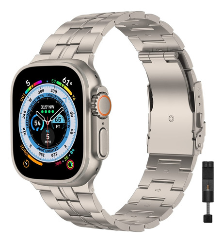 Correa De Titanio Para Apple Watch 8/7/6/9/5/4/3/2/1/se Para