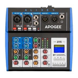 Consola Mixer 4 Canales Usb Bluetooth Mp3 Apogee Alive 4