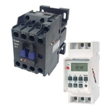 Timer Digital Programable + Contactor Baw 25amp