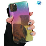 Funda Tornasol Para iPhone Ligera Arcoiris Unicornio Mujer