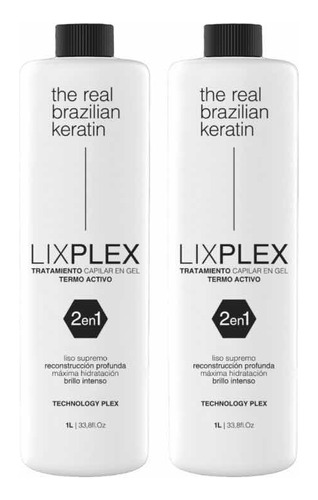 Lix Plex 2en1 Tratamiento Alisante + Reconstruccion  Kit X2u