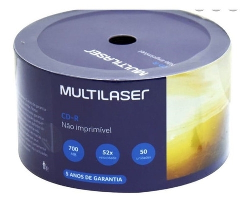 150 Mídia Virgem Cd-r Multilaser Logo 700mb 80min