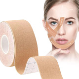 Cinta Adhesiva Kinesiológica Para Cuidado Facial Antiarrugas Color Nude