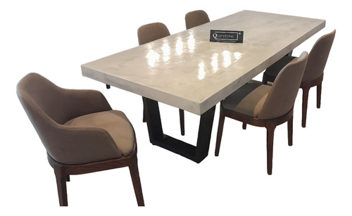 Mesa Comedor Moderna Diseño Marmol - Entrega Inmediata -qstn