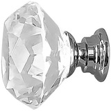 15pcs Perillas Jaladera De Cristal En Forma De Diamante
