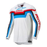 Jersey Para Motocross Techstar Quadro Bco/azl Neon/roj