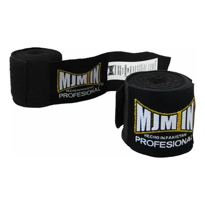 Vendas Para Box Algodón Mma Kick Boxing 4.5 Mts Mjm In Color Negro | MercadoLibre
