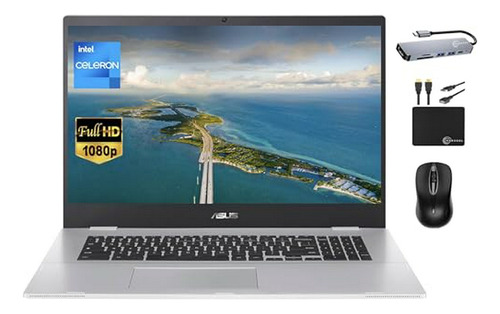 Asus Chromebook 2024: 17.3  Fhd, Intel Celeron, 4gb Ram, 128